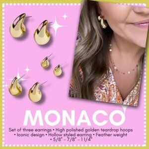Park Lane Monaco Gold Teardrop Earrings Set